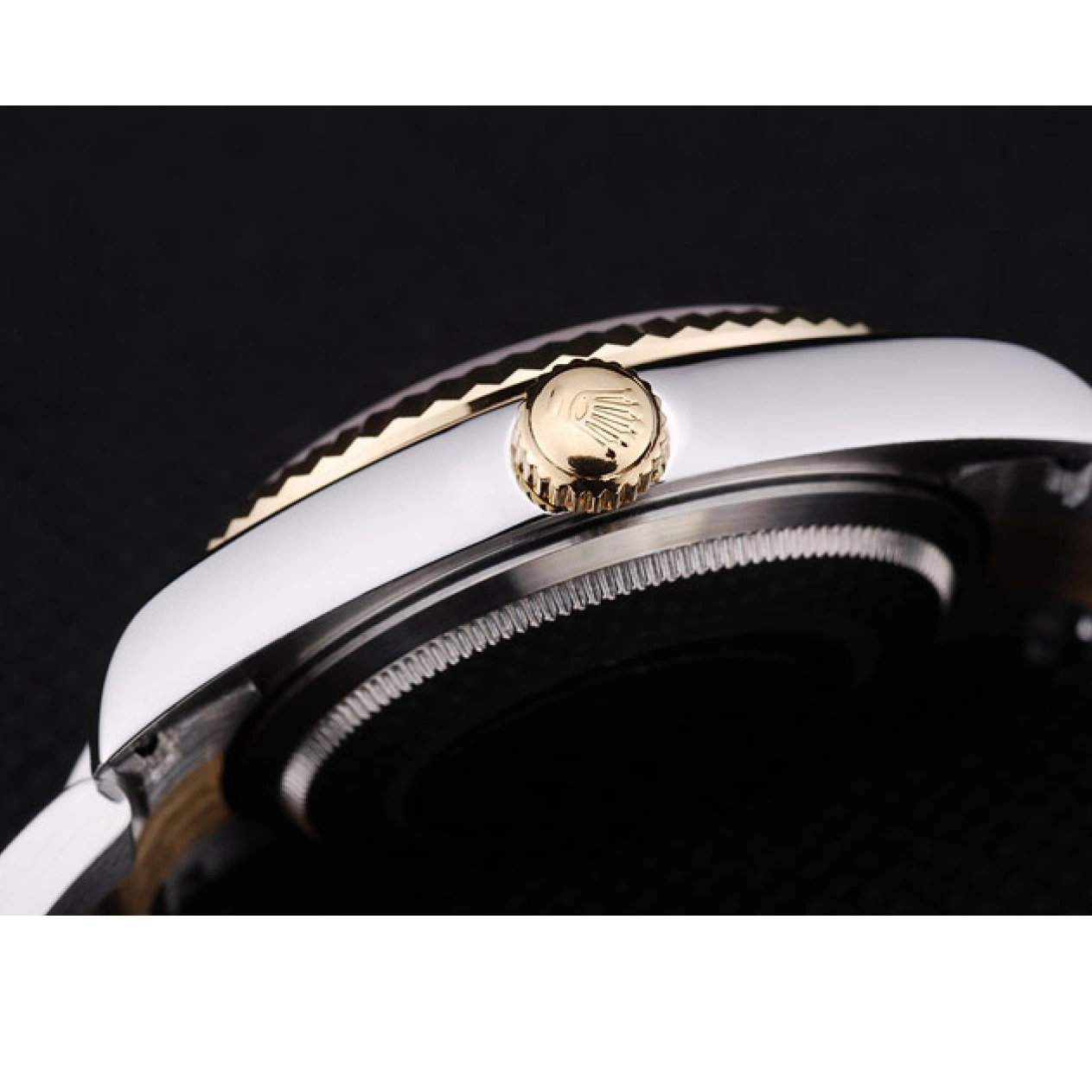 Aaa replica watch Ribbed 7460 Grey Dial Rolex Datejust Bezel 0516